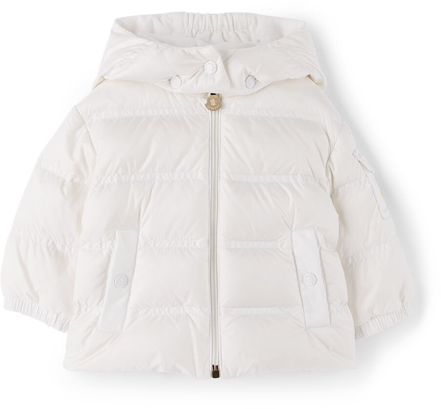 

Белая пуховая куртка Baby Baby Moncler Enfant