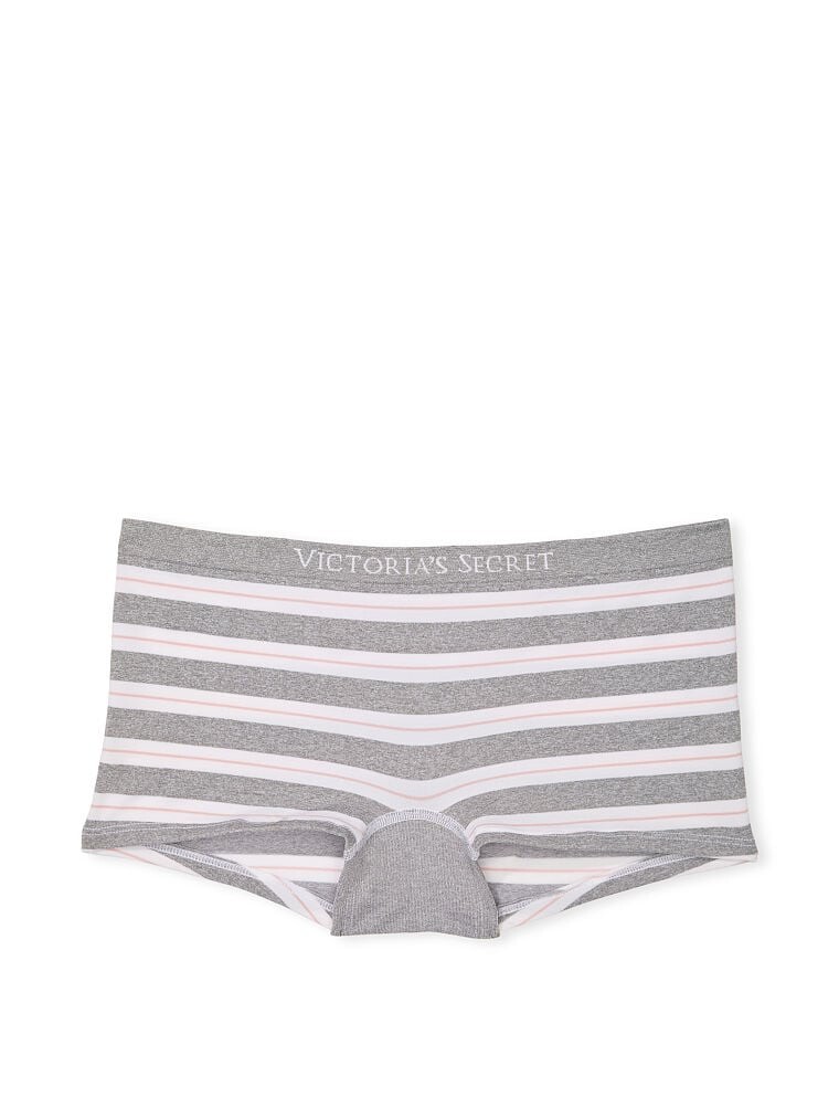 

Трусы-шорты Victoria's Secret Seamless, серый/белый
