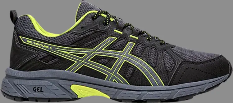 

Кроссовки gel venture 7 'metropolis safety yellow' Asics, серый