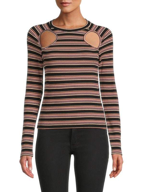 

Полосатый топ jenna с вырезами Walter Baker Pink multi
