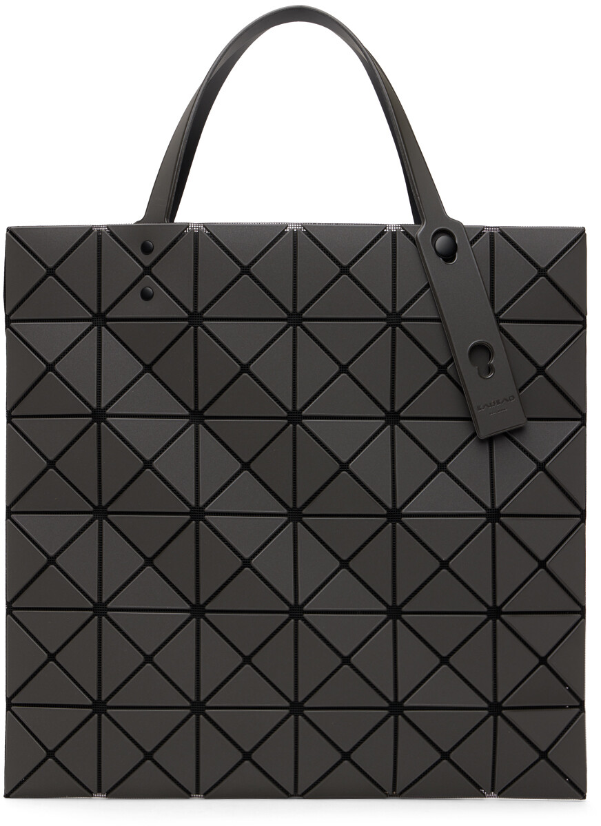 

Серая объемная сумка с короткими ручками Lucent Metallic Bao Bao Issey Miyake