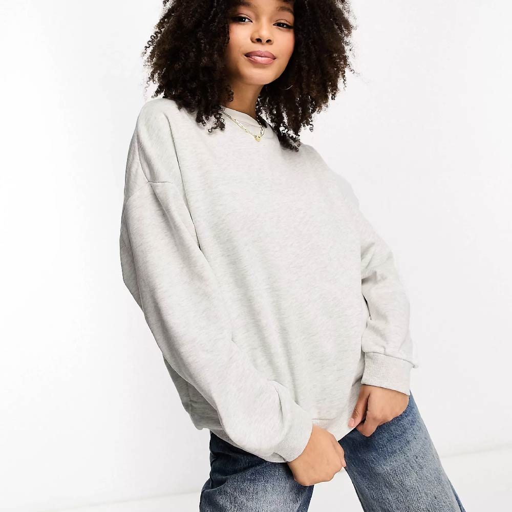 Свитшот Asos Design Oversized, светло-серый худи asos design oversized светло коричневый