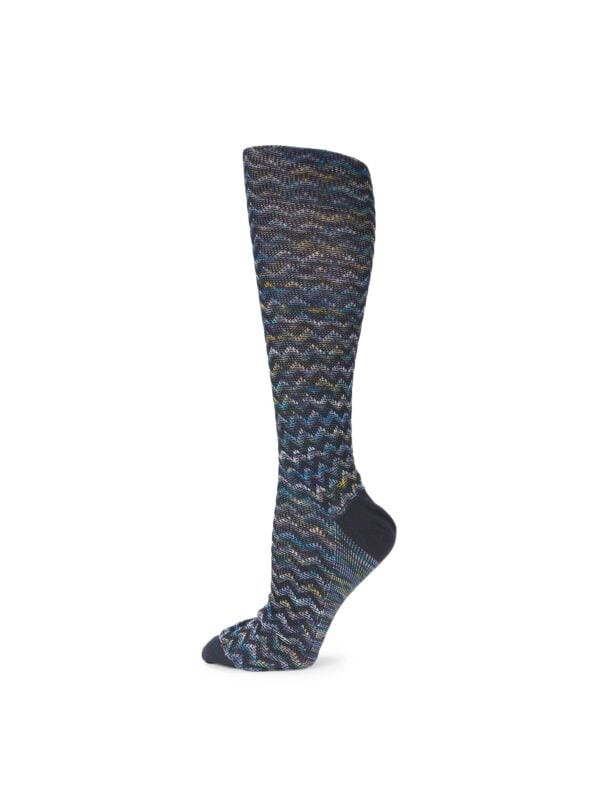 

Полосатые носки с узором шеврон Missoni Blue marl