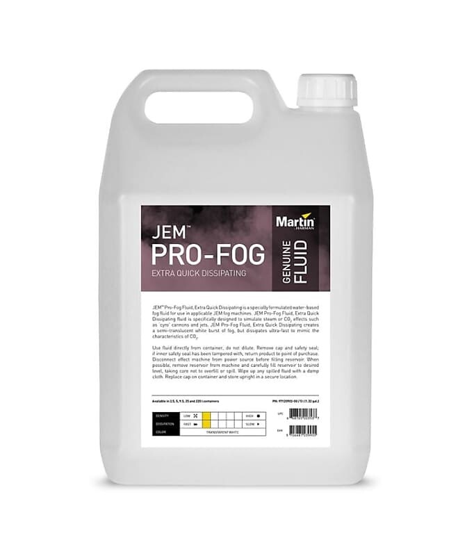 

Жидкость Martin Extra Quick Dissipating JEM Pro Fog Fluid 4x 5L 97120902