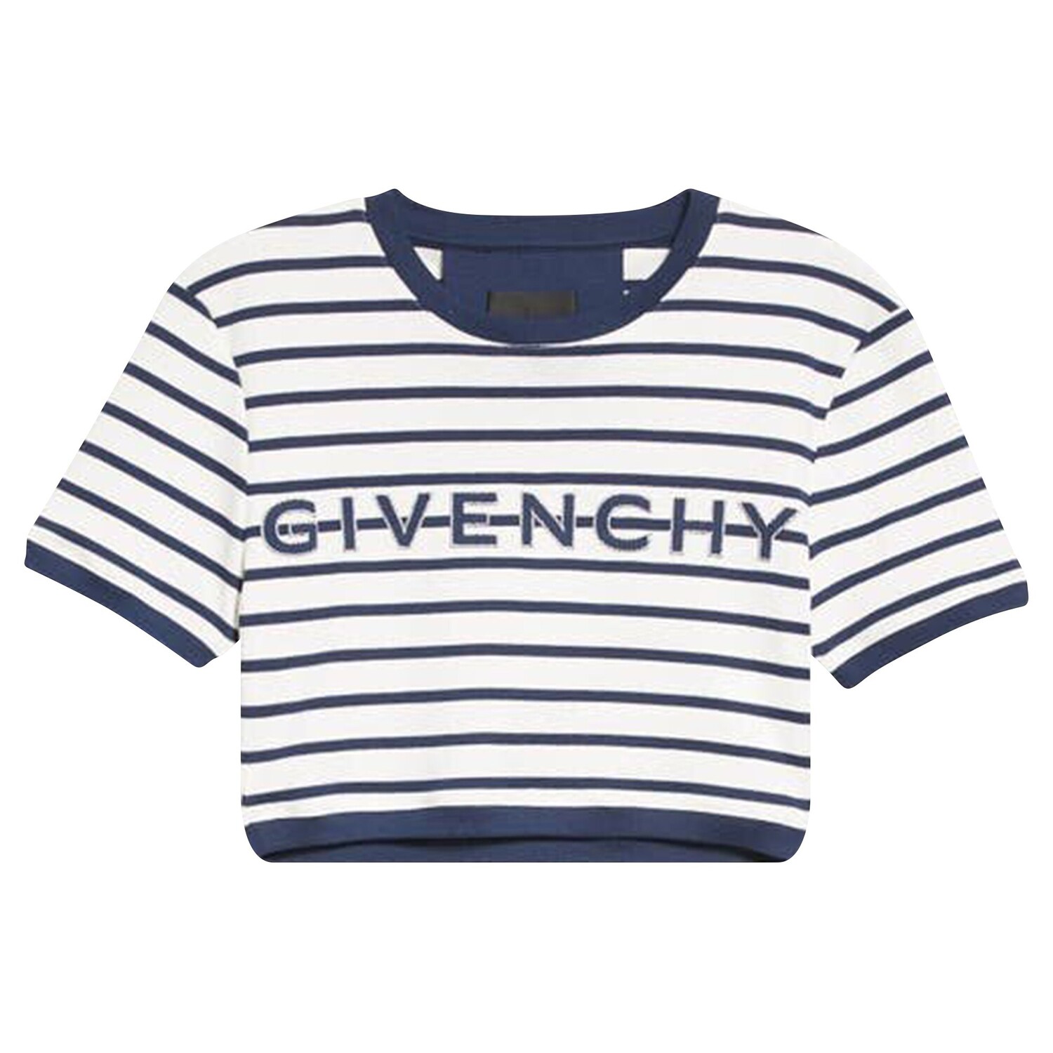 

Укороченная футболка в полоску от Givenchy, темно-синий/белый