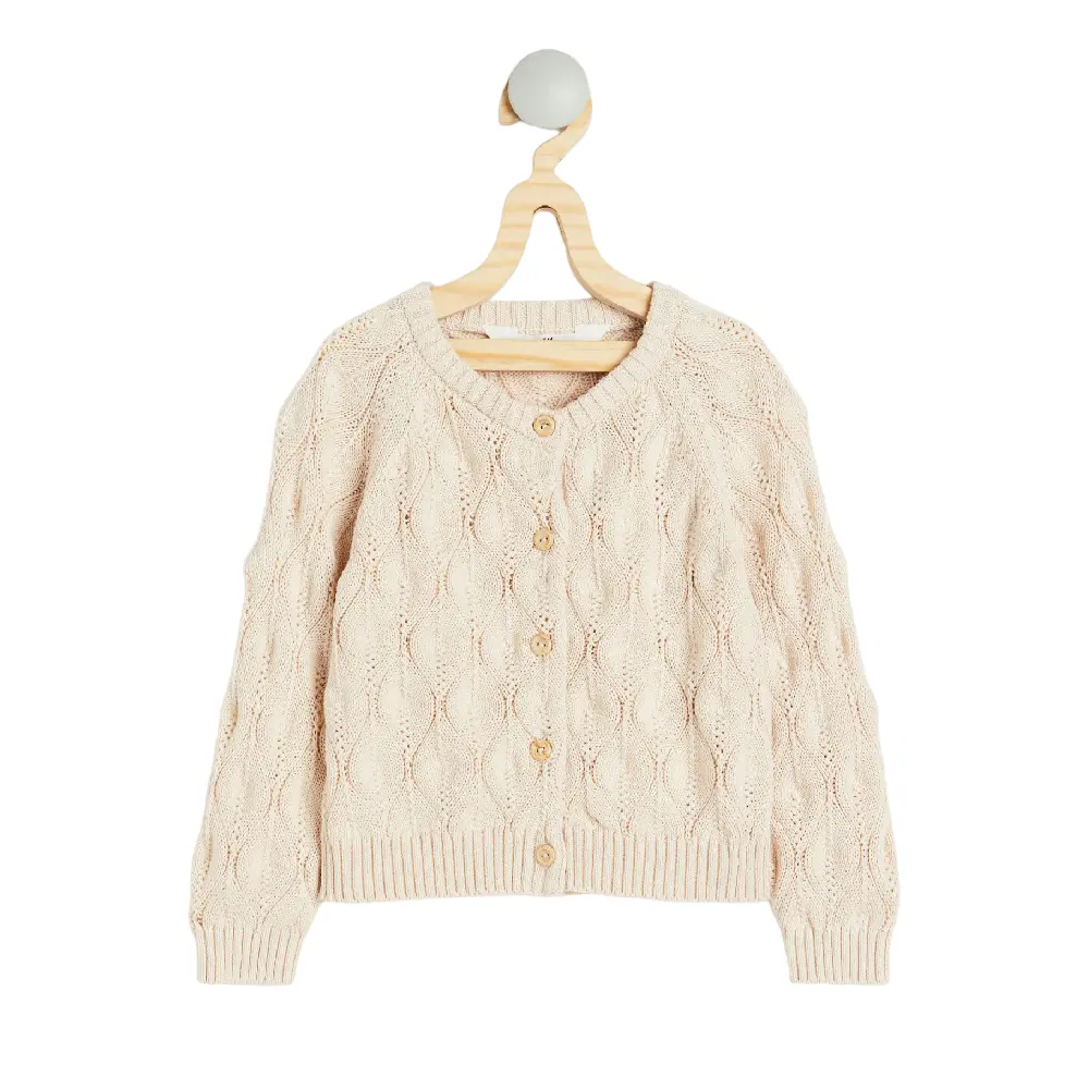 

Кардиган H&M Kids Textured-knit, бежевый