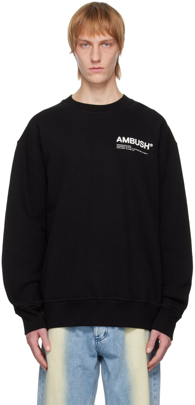 

Черный хлопковый свитшот AMBUSH