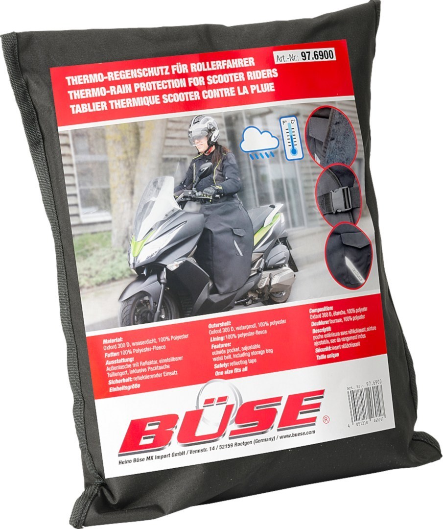 Дождевик Büse для водителей скутеров, черный устройство антисон для водителей as1 черный