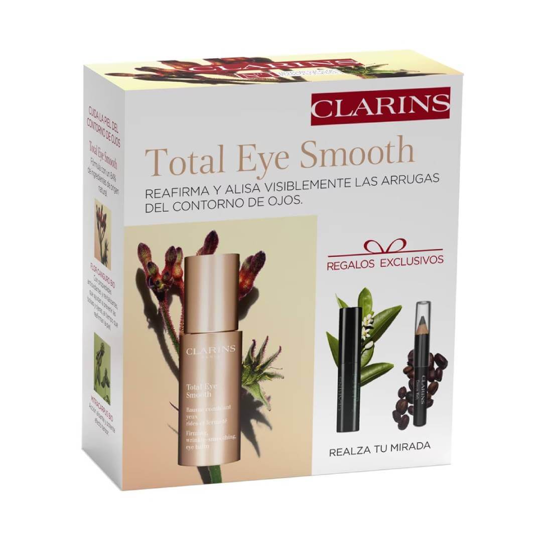 цена Подарочный набор Clarins Total Eye Smooth, 3 предмета