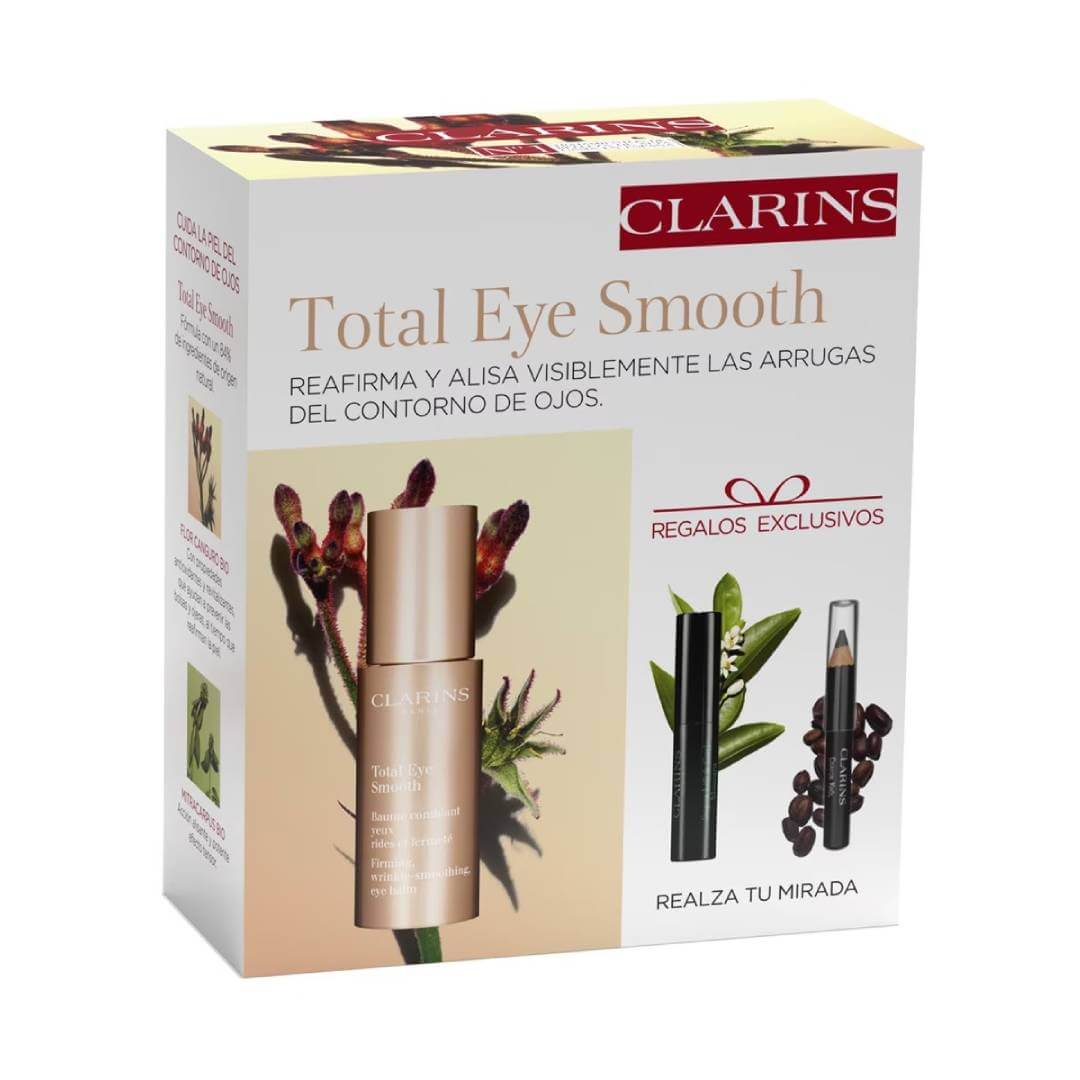 Подарочный набор Clarins Total Eye Smooth, 3 предмета набор патчи сыворотка для ресниц eye fantastic 2 шт