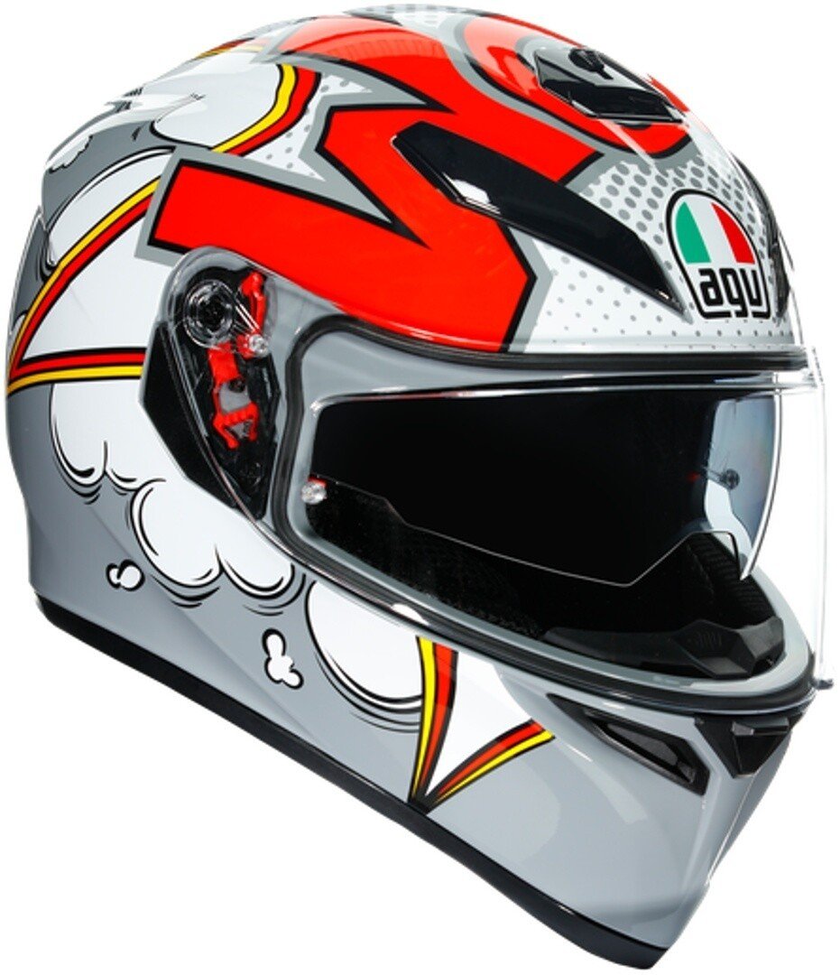 

AGV K-3 SV Bubble Шлем, серый/красный