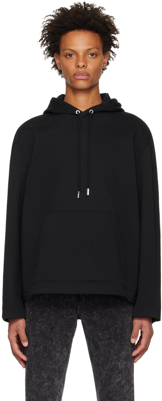 

Черный худи с заклепками Solid Homme