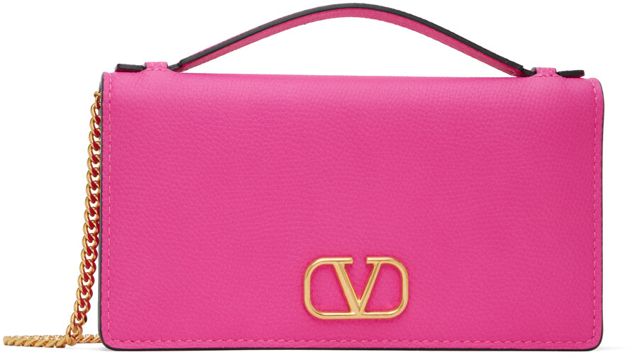 

Розовая сумка через плечо с логотипом VLogo Valentino Garavani