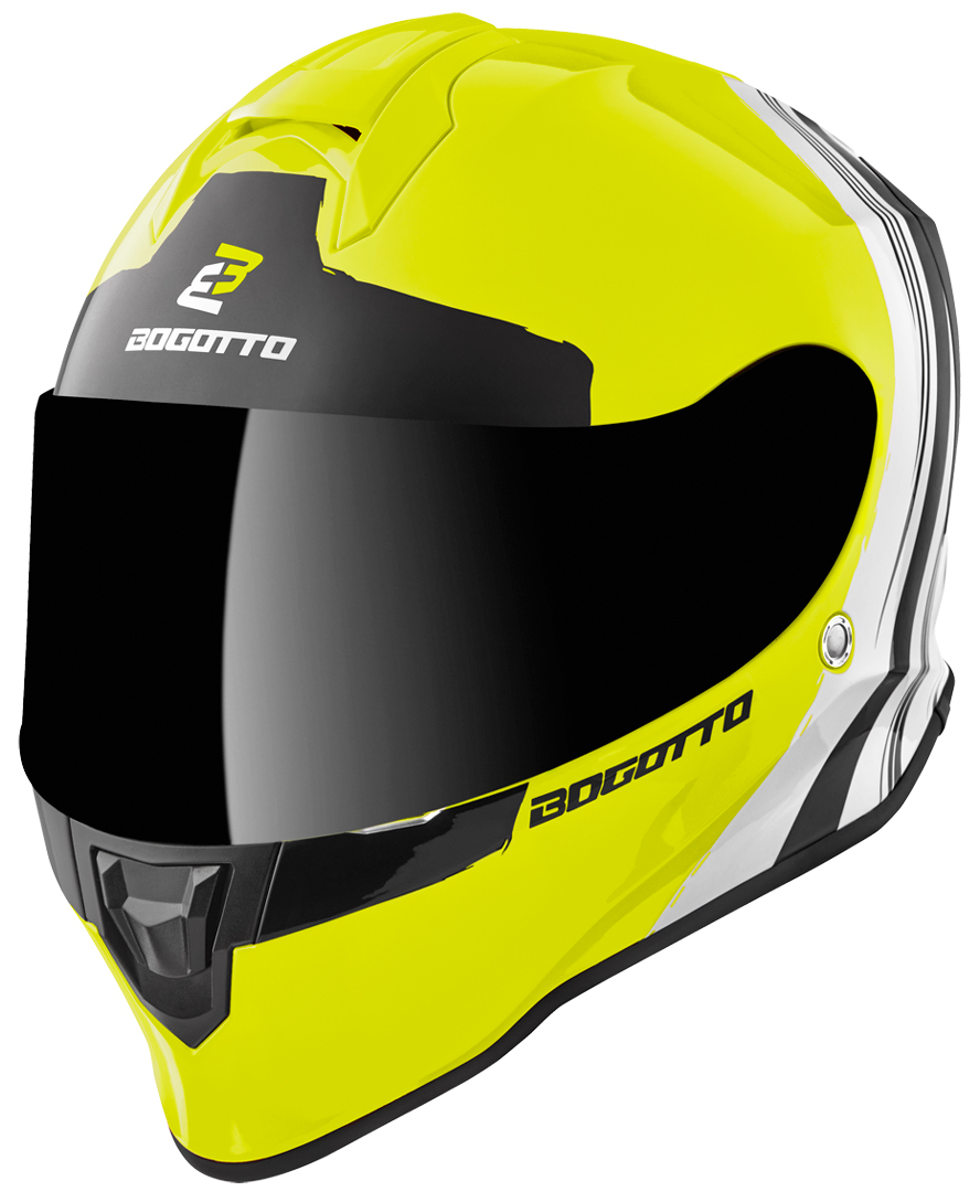 Шлем Bogotto V151 Wild-Ride со съмной подкладкой, желтый/черный/белый