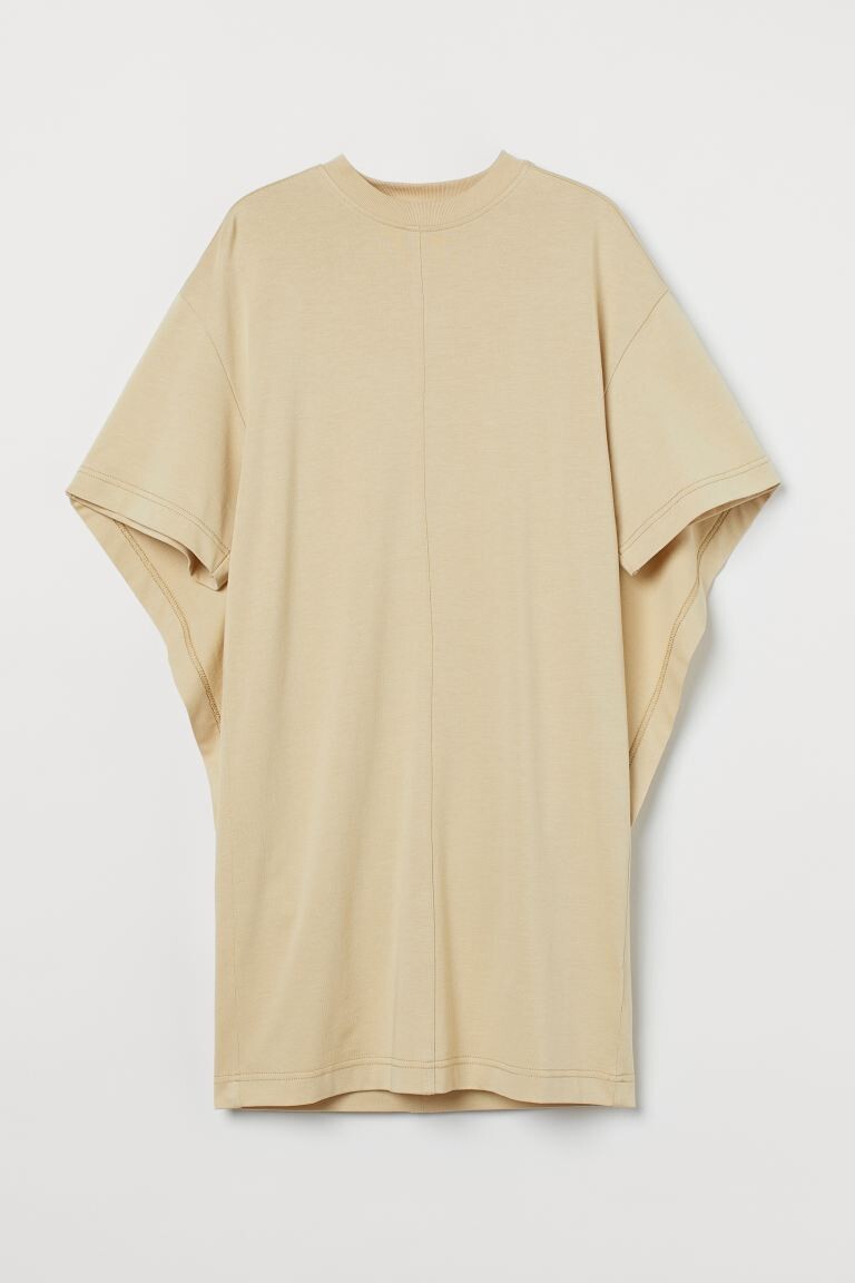 

Короткое платье-накидка H&M, светло-бежевый