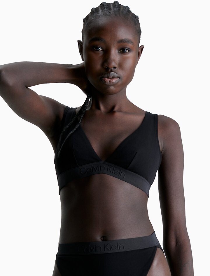 

Бикини-топ Core Tonal с треугольными чашечками без косточек Calvin Klein, черный