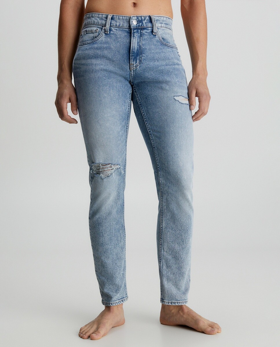 

Мужские узкие джинсы из светлого денима Calvin Klein Jeans, светло-синий