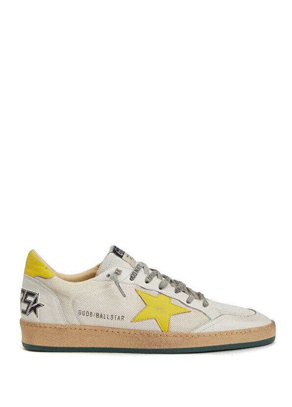 

Бело-желтые мужские кроссовки ball star Golden Goose