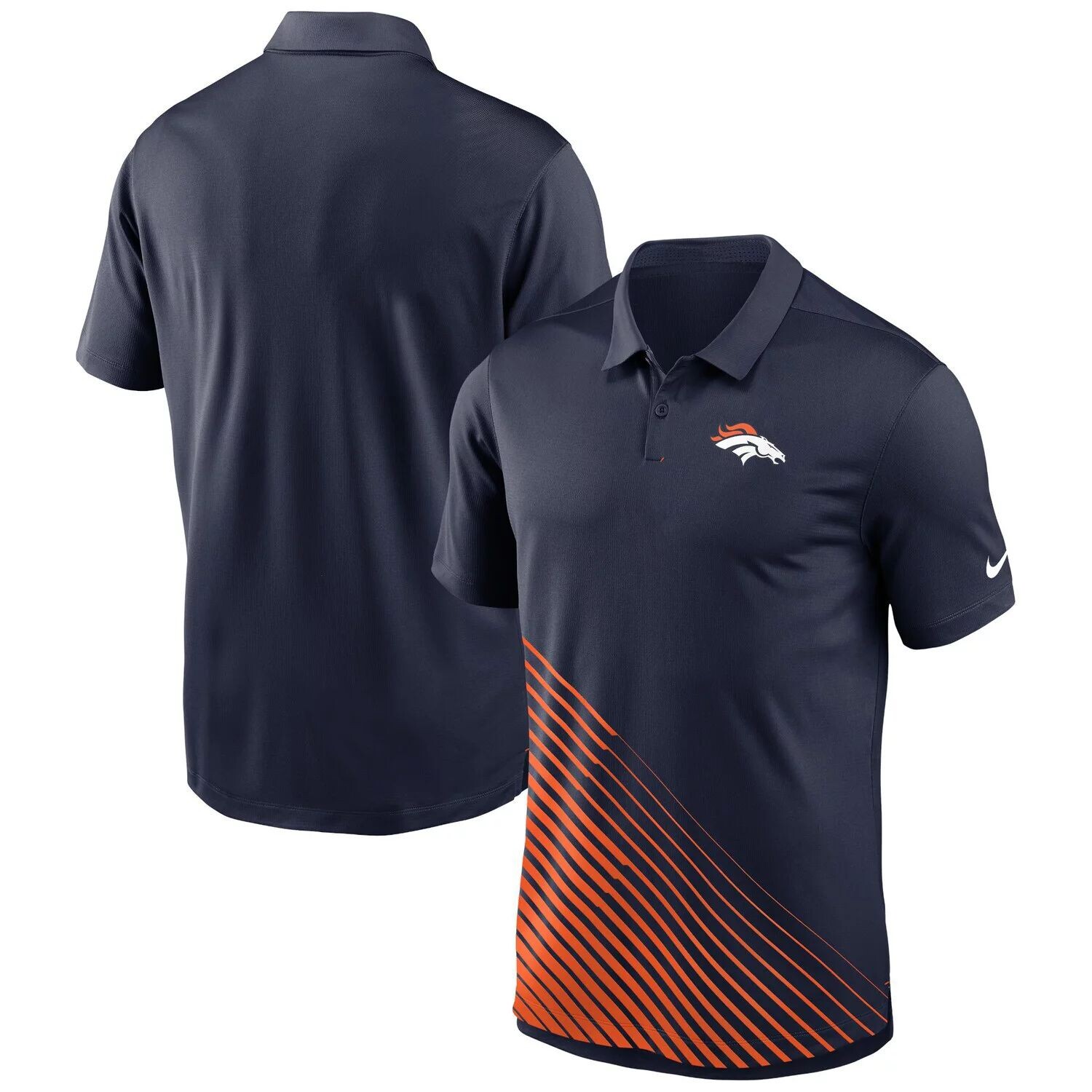 

Мужская темно-синяя футболка-поло Denver Broncos Vapor Performance Nike, Синий