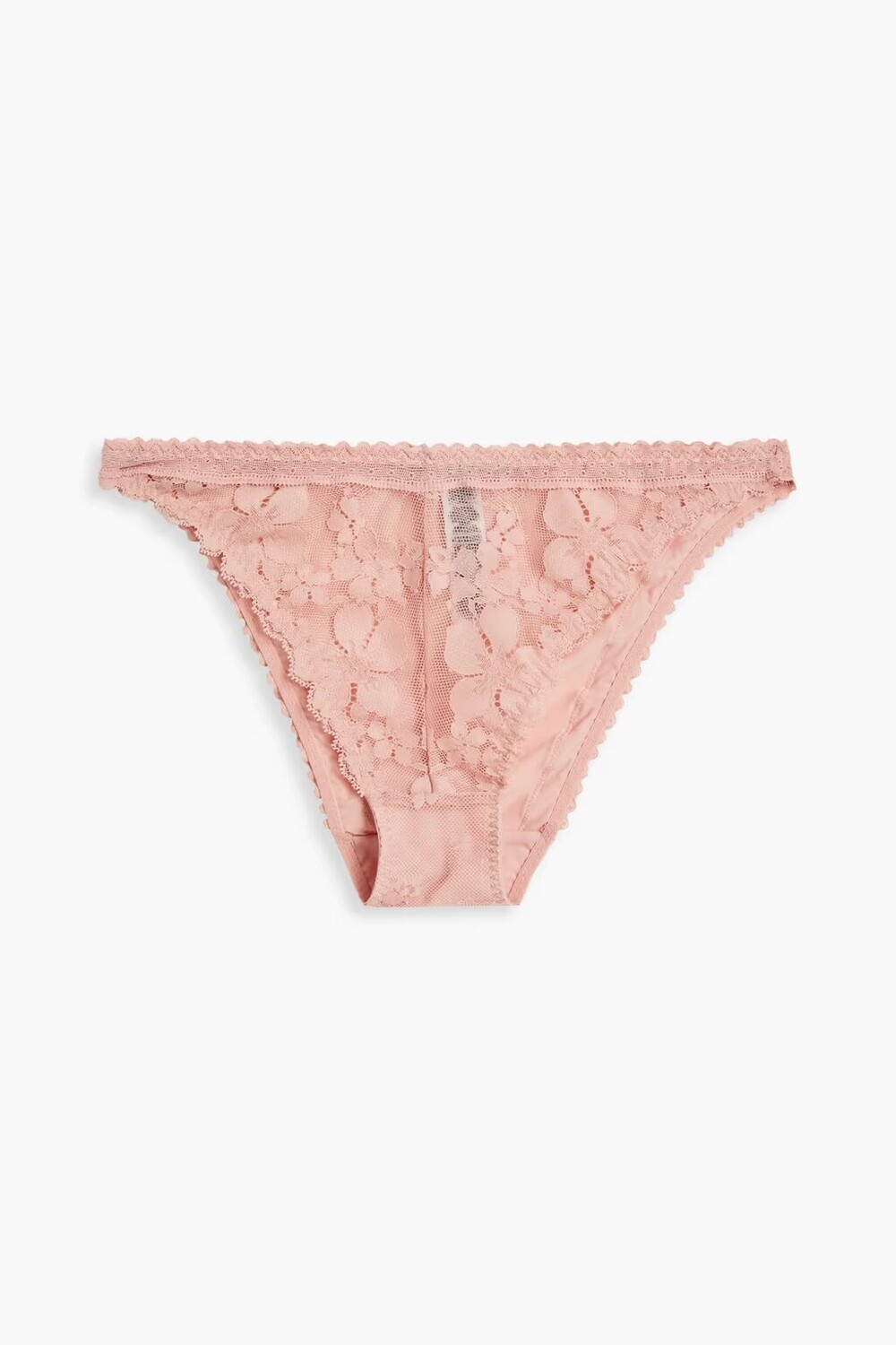 

Трусики средней посадки из кружева и эластичного джерси Stella Mccartney, цвет Blush
