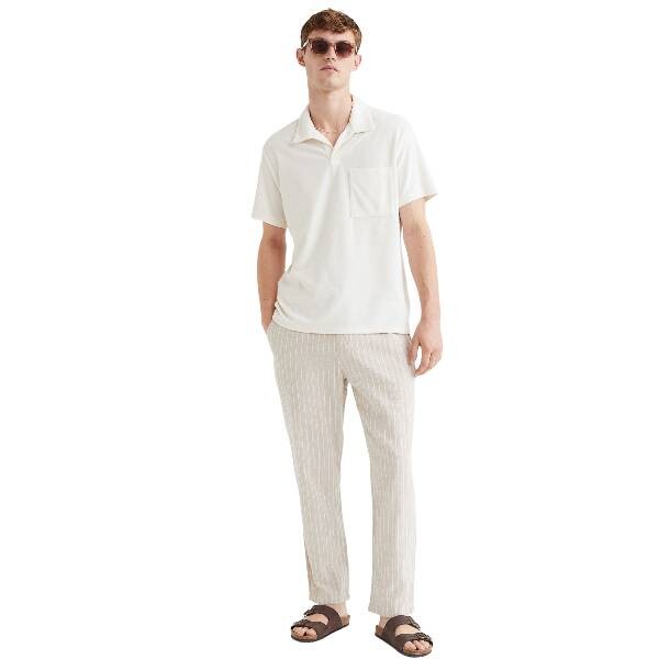 

Брюки из смесовой льняной ткани H&M Regular Fit Linen-mix, светло-бежевый