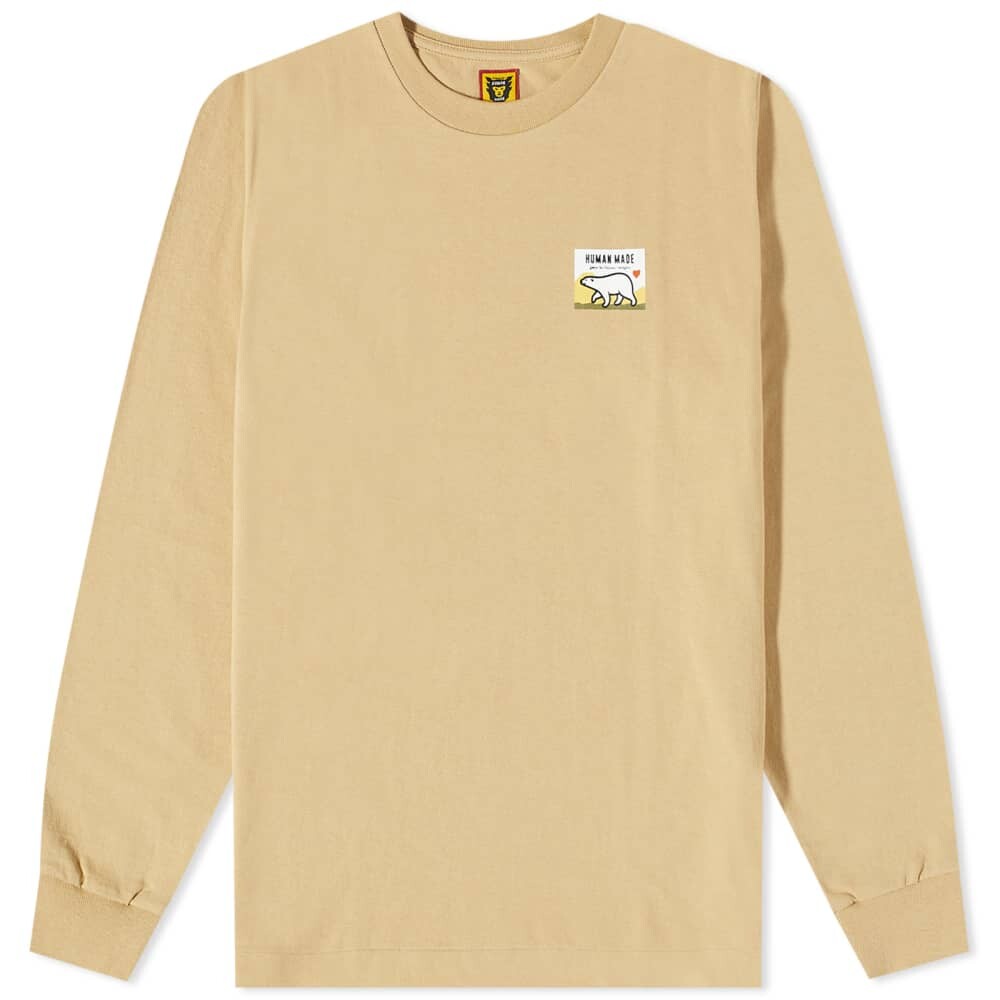 

Футболка Human Made Long Sleeve Polar Bear Tee, Коричневый