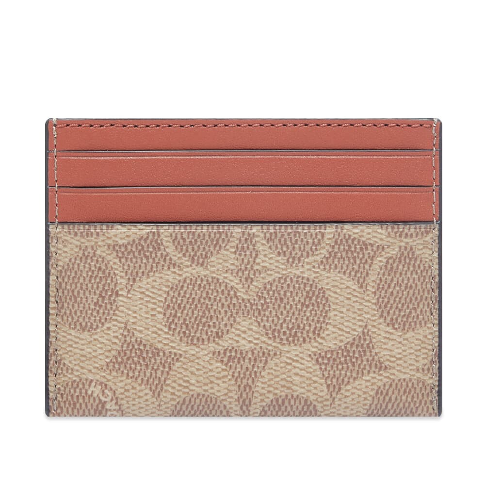 

Кошелек Coach Signature Flat Card Case