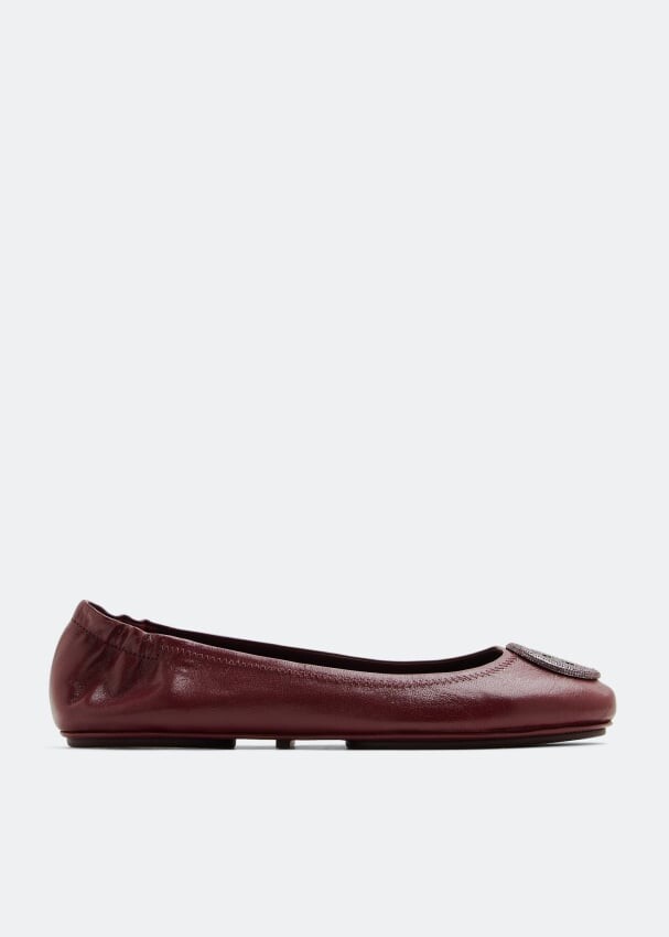 

Балетки TORY BURCH Minnie travel ballet flats, бордовый