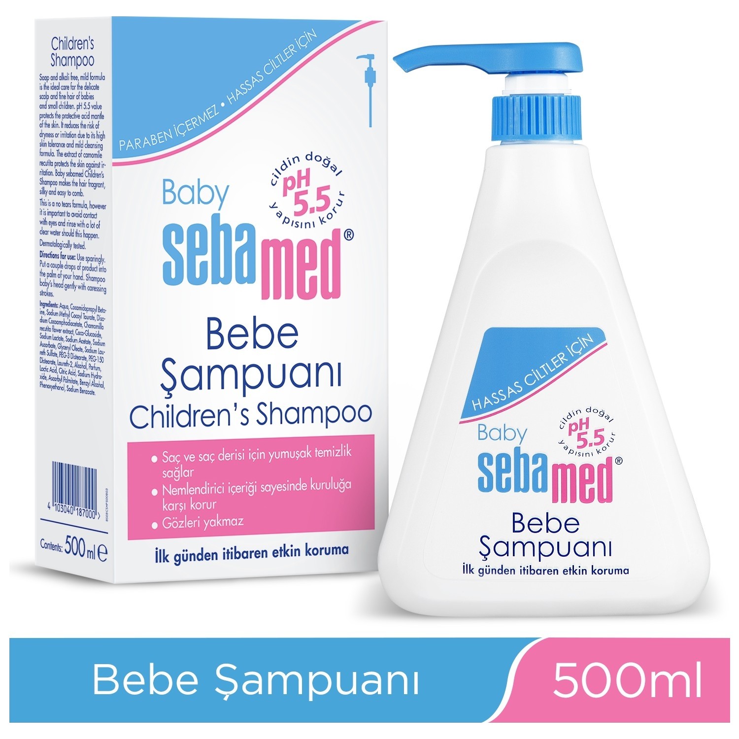 Детский шампунь Sebamed Baby, 500 мл nivea shampoo baby bath shampoo head to toe 500 ml