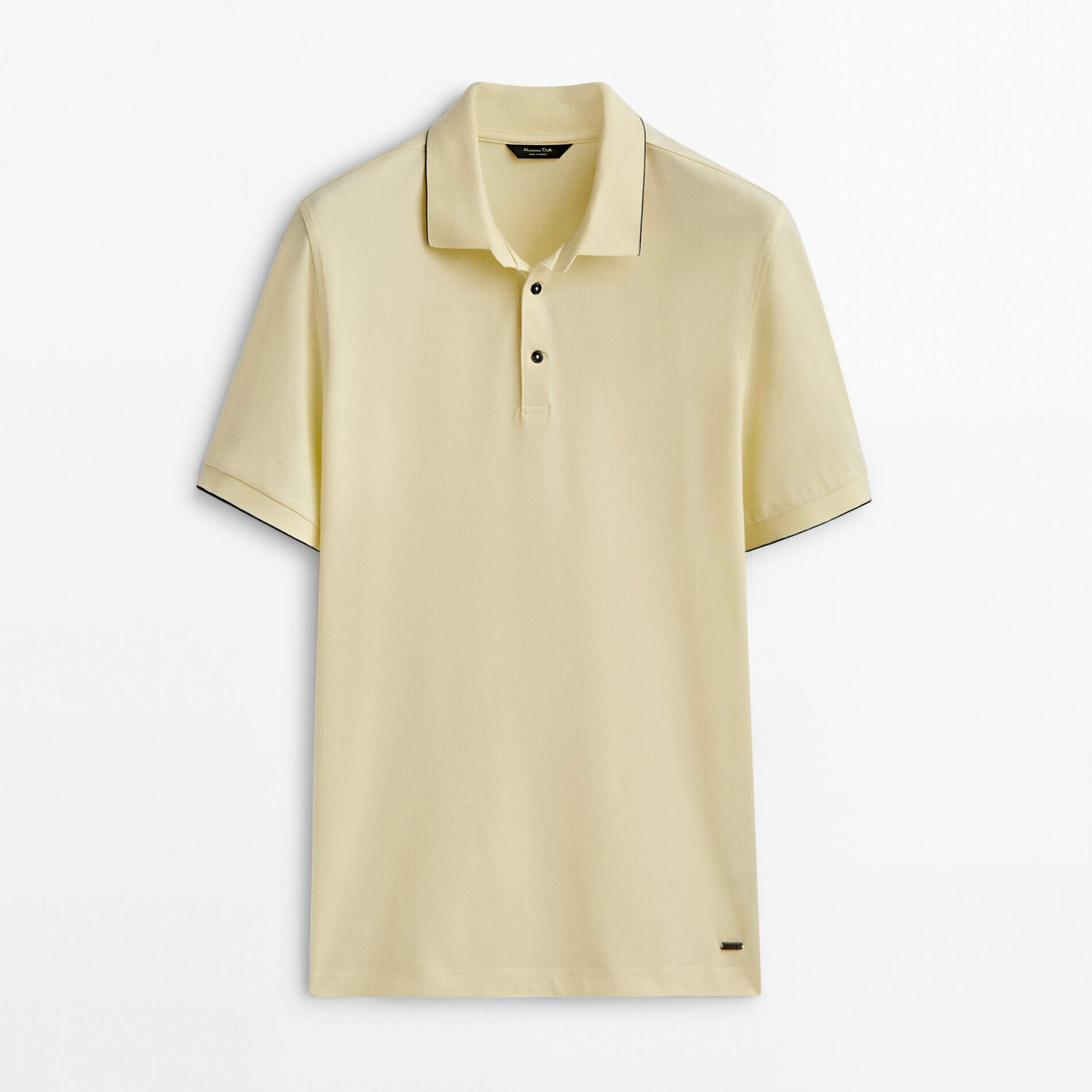 

Футболка-поло Massimo Dutti Contrast 100% Cotton Pique, желтый