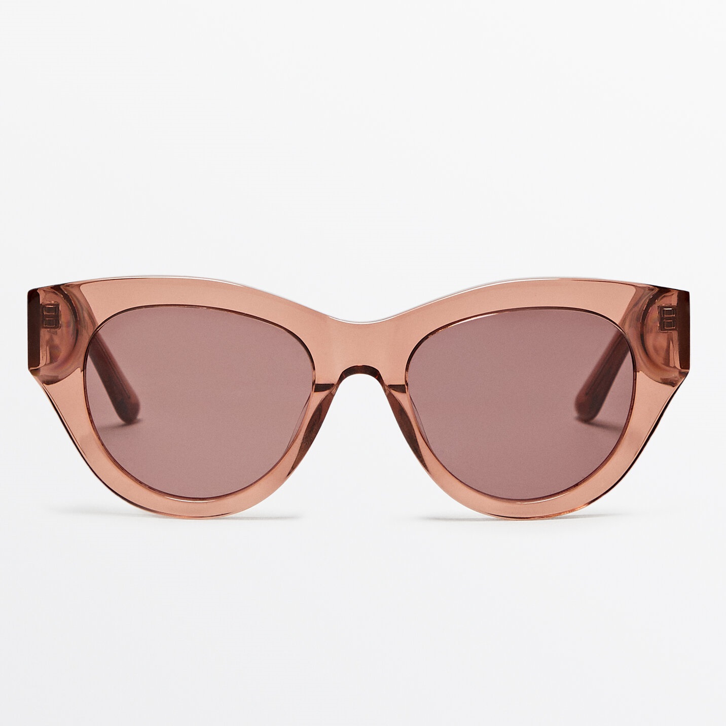Солнцезащитные очки Massimo Dutti Resin, розовый цена и фото