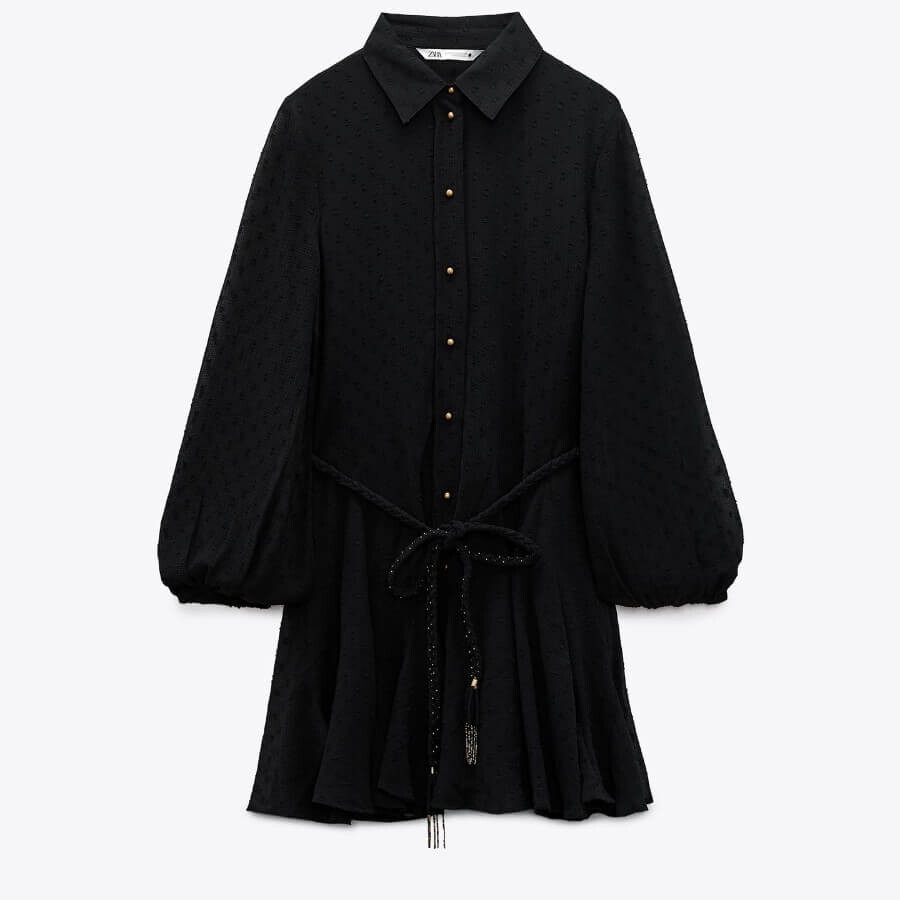 

Платье Zara Short Plumetis, черный