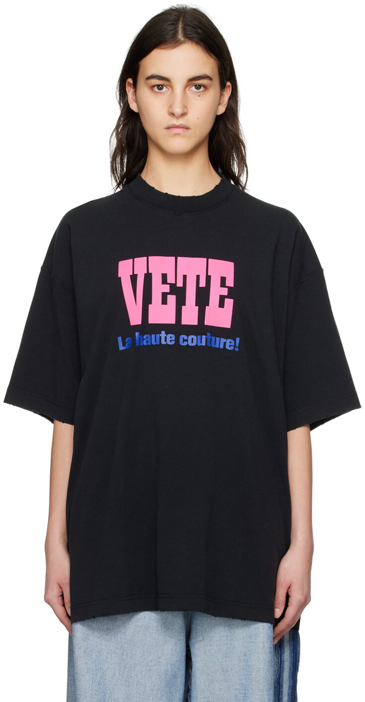 

Черная футболка La Haute Couture VETEMENTS, Черный