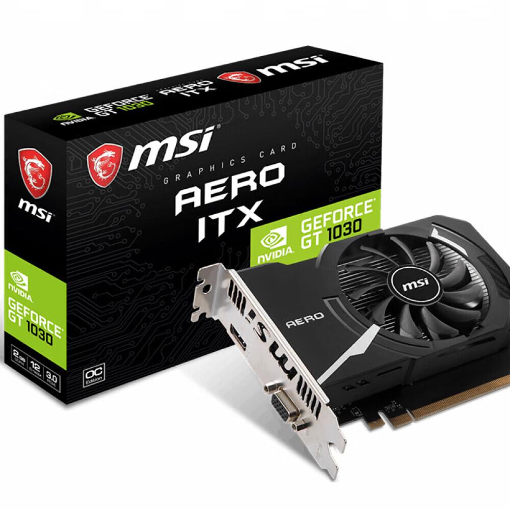 

Видеокарта MSI GT 1030 AERO ITX GDDR4 2GB OC V1