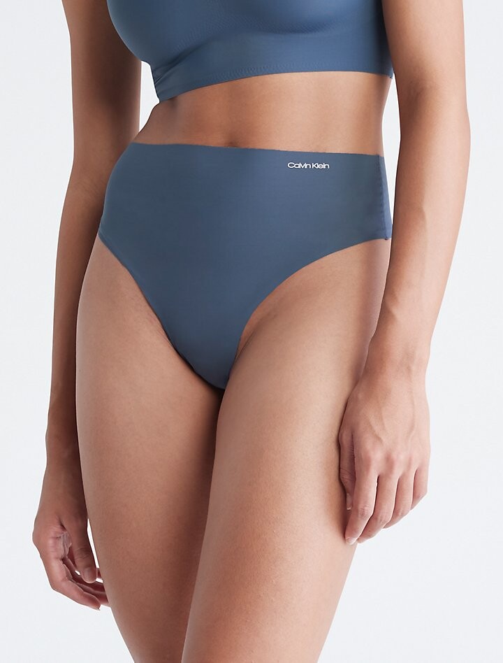 

Стринги Invisibles с высокой талией Calvin Klein, синий