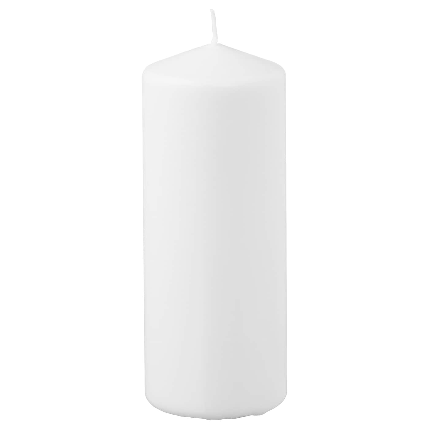 цена FENOMEN Свеча столовая без запаха, белая, 19 см IKEA
