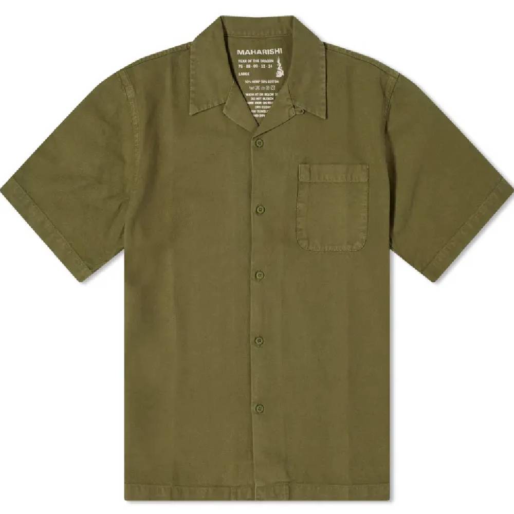 Рубашка с коротким рукавом Maharishi Hemp, зеленый maharishi polartec tech