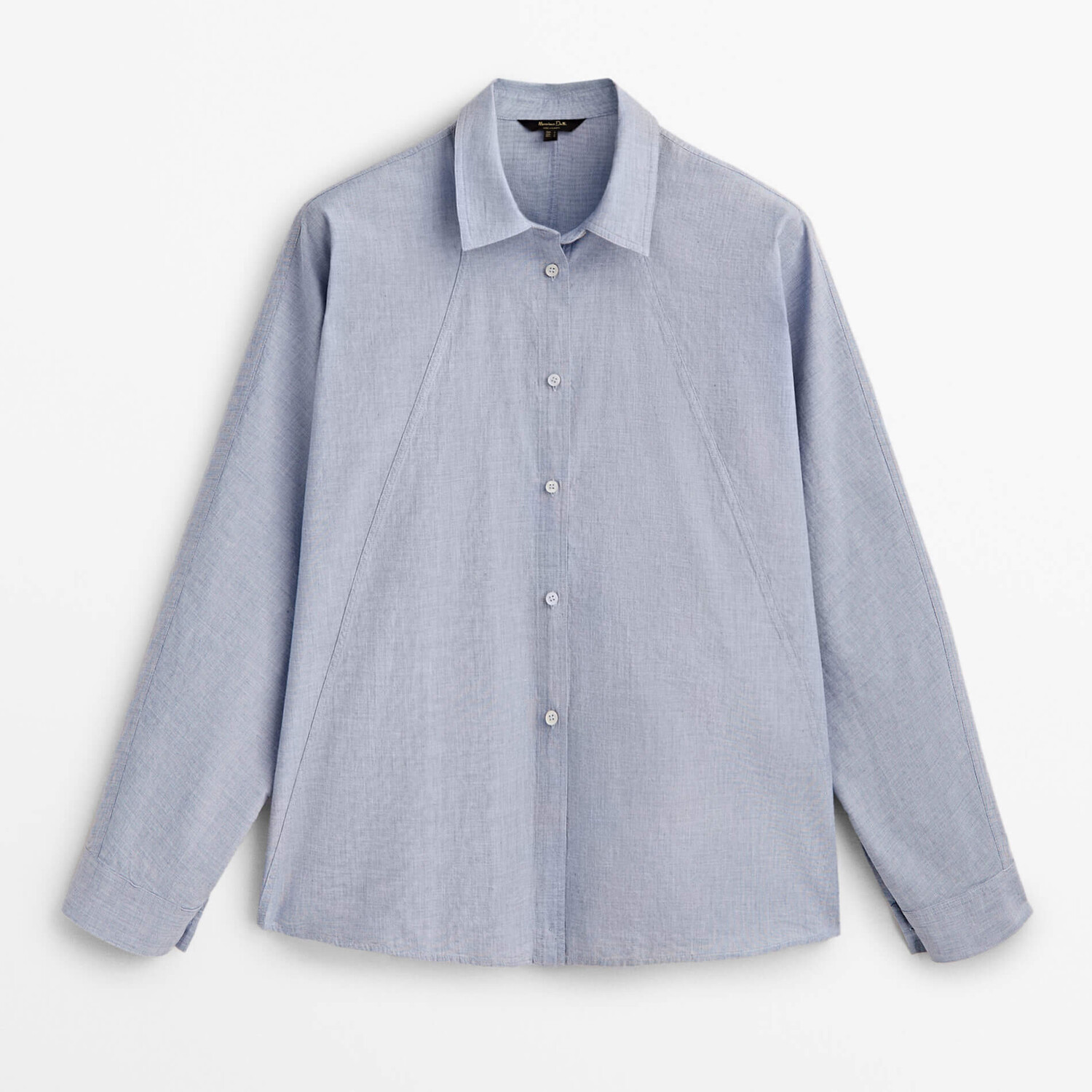 

Рубашка Massimo Dutti Cotton Chambray, синий