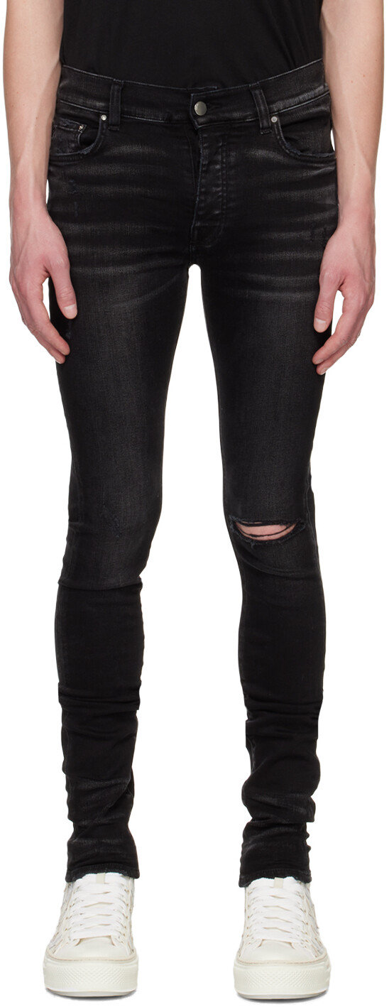

Черные джинсы с разрезом AMIRI