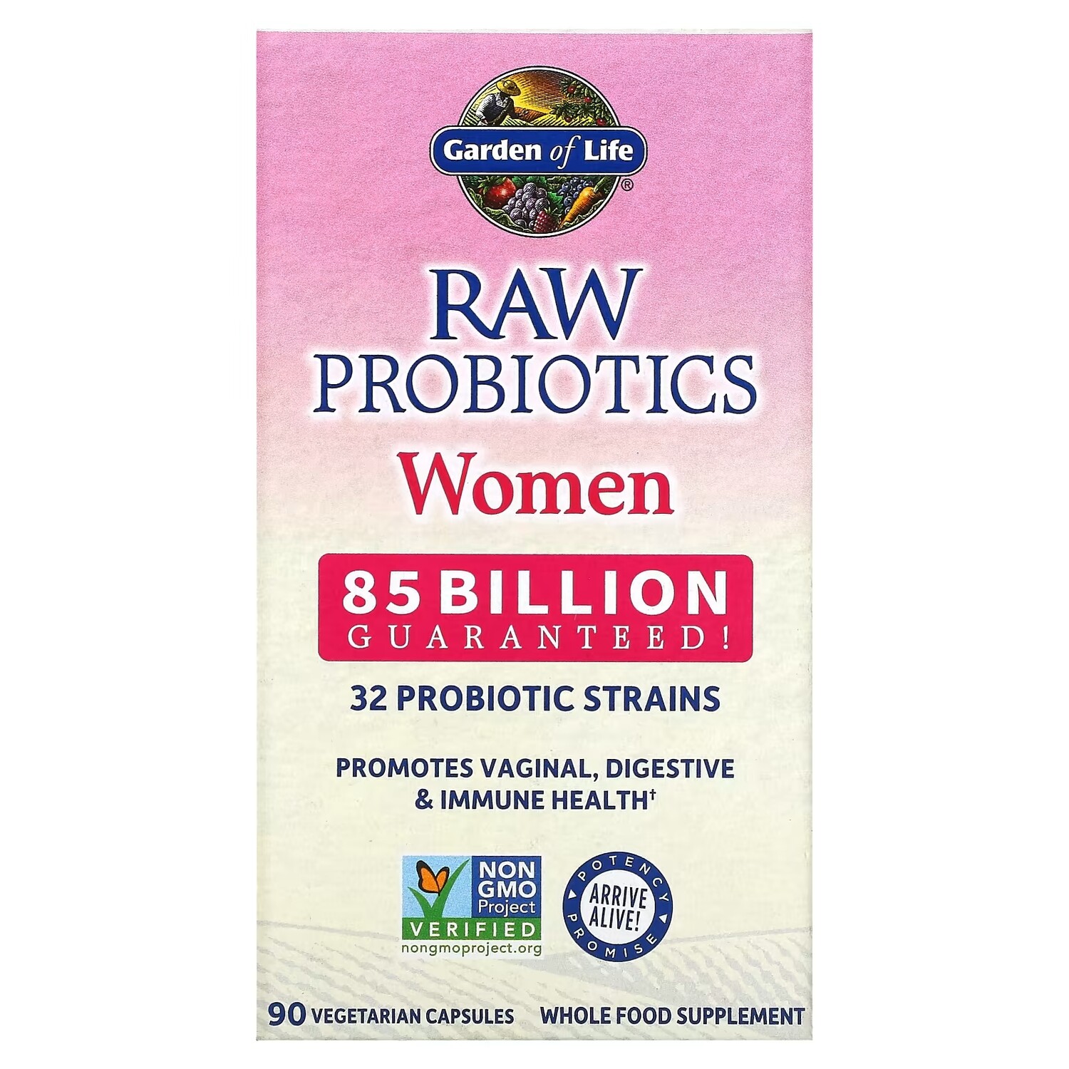 

Garden of Life RAW Probiotics для женщин 85 млрд, 90 вегетарианских капсул