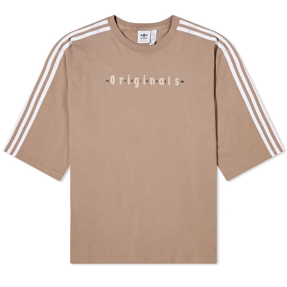 

Футболка Adidas Oversized, бежевый, Коричневый