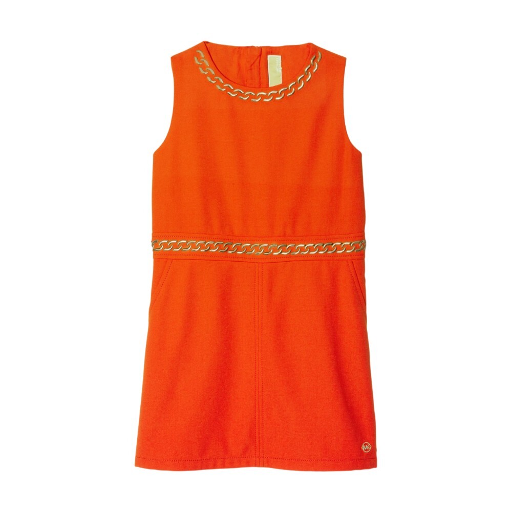 

Платье Michael Kors Kids Chain Embellished Woven, персиковый
