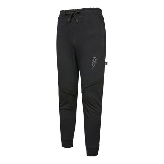 

Спортивные штаны Air Jordan Zion Performance Alphabet Embroidered Solid Color Bundle Feet Sports Pants Black, Черный