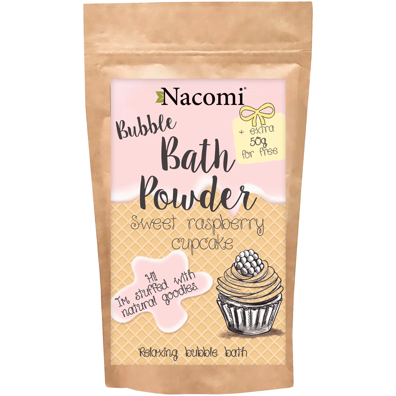 

Nacomi Sweet Raspberry cupcake порошок для ванн с ароматом малинового кекса, 100 г