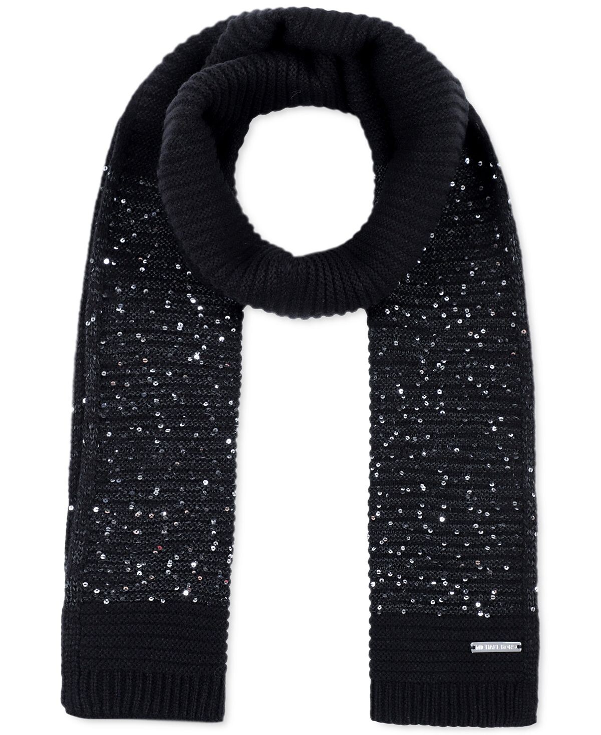 

Длинный вязаный шарф super soft sequin links Michael Kors, черный