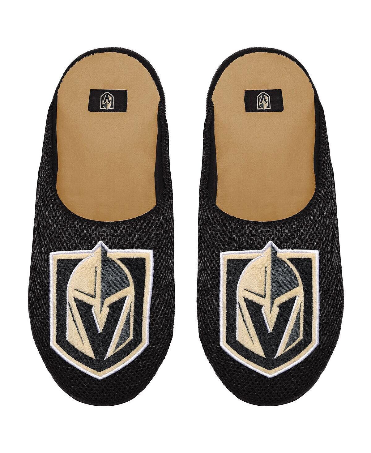 

Мужские сетчатые тапочки vegas golden knights с большим логотипом и цветными блоками FOCO, черный