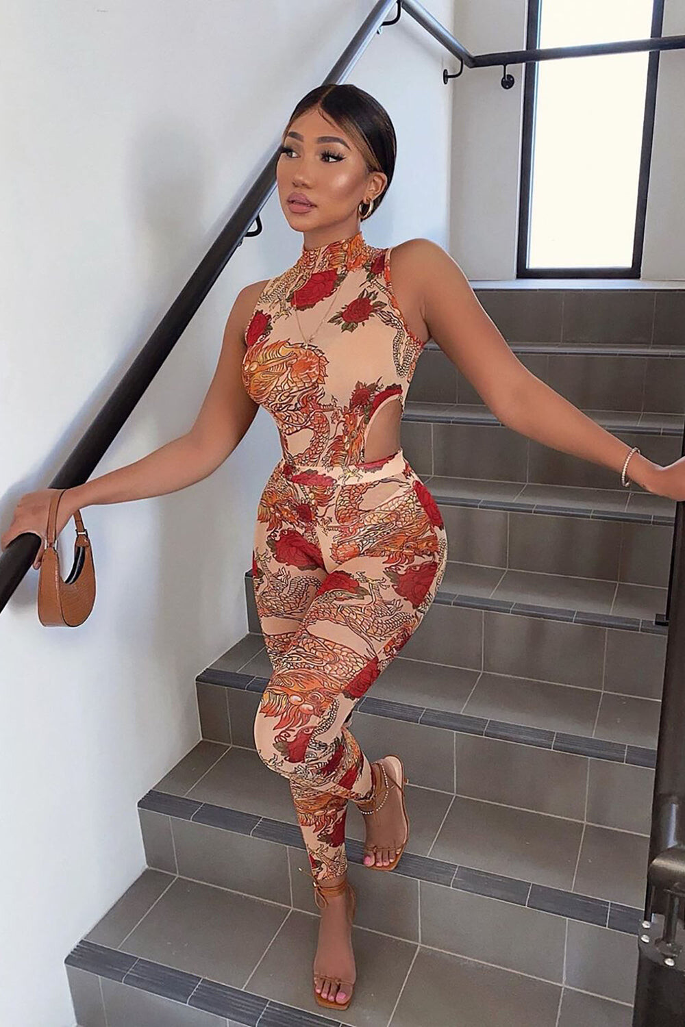 

Комбинезон Fashion Nova J10906, серо-коричневый