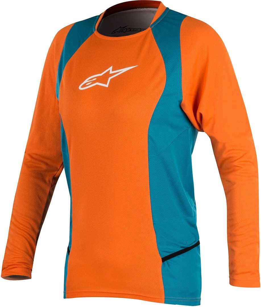 Женская велосипедная рубашка Alpinestars Stella Drop 2 LS, оранжевый/синий