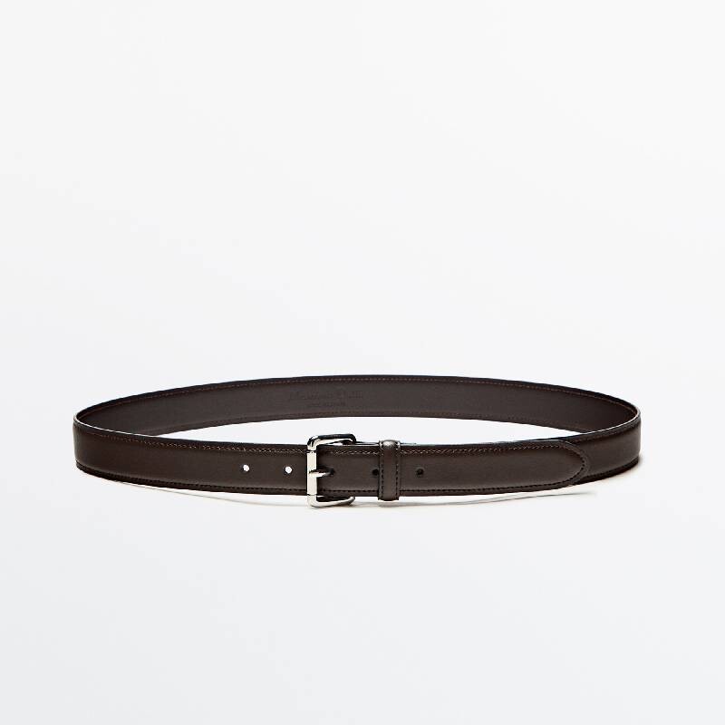 

Ремень Massimo Dutti Leather, коричневый