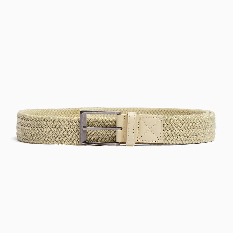 

Ремень Bershka Coloured Braided, кремовый